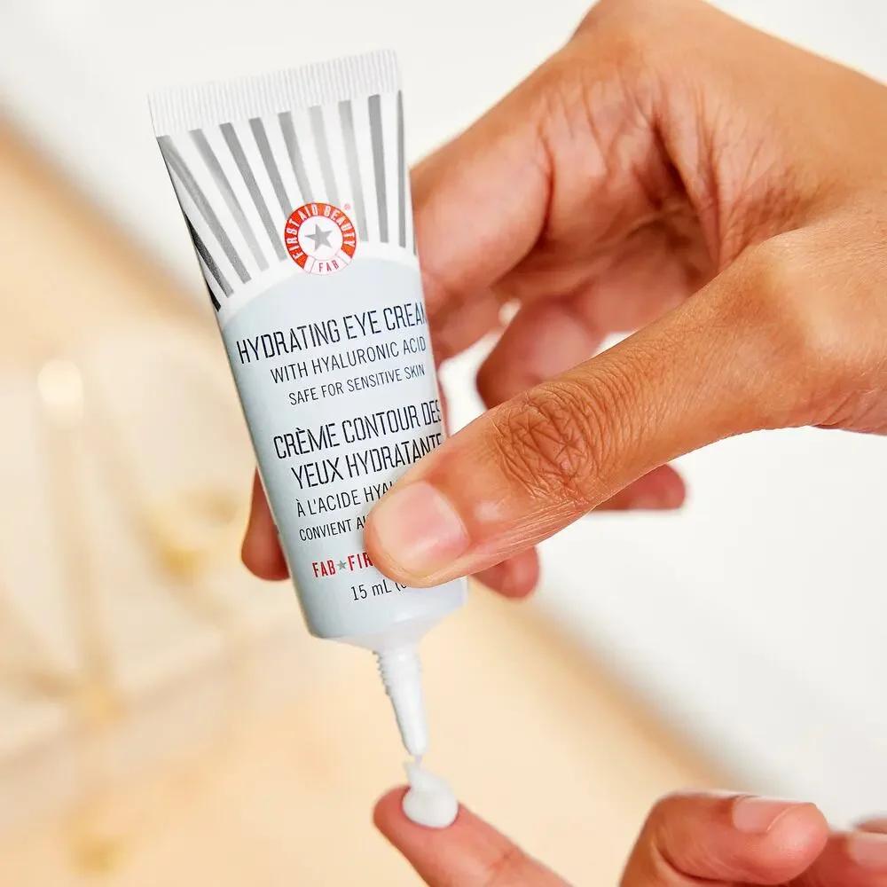 NEW First Aid Beauty Hydrating Eye Cream‎ Hyaluronic Acid Sensitive Skin 0.5oz